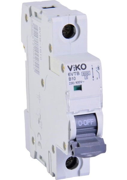 6VTB-1B10 Otomatik Sigorta 6ka B Tipi 1 Kutup 10A