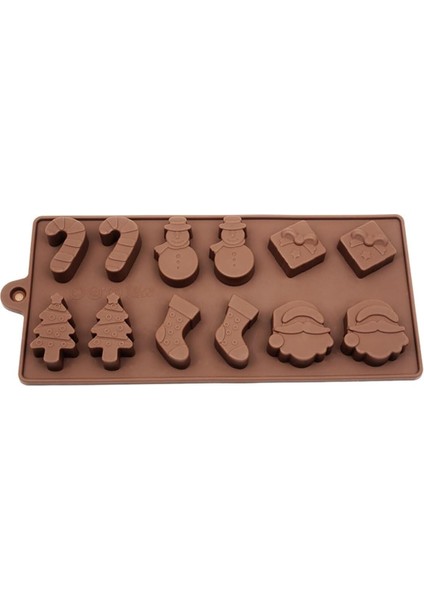 Temalı Silikon Çikolata Kalıbı 12&apos;li ECMELNM437
