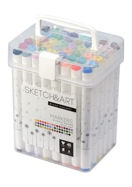 & Art Çift Taraflı Marker 48 Renk