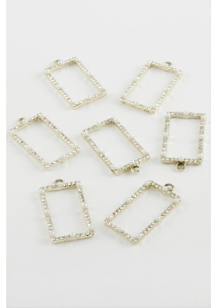 Kare Taşlı Inci Kolye Ucu Aparatı 1 Adet