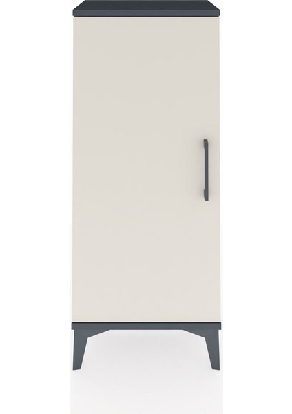 Arges Komodin Tek Kapaklı 44X30X106 Antrasit-Aytaşı