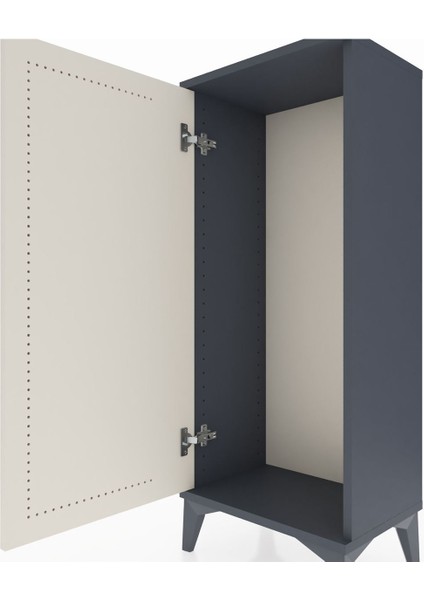 Arges Komodin Tek Kapaklı 44X30X106 Antrasit-Aytaşı indirimleri