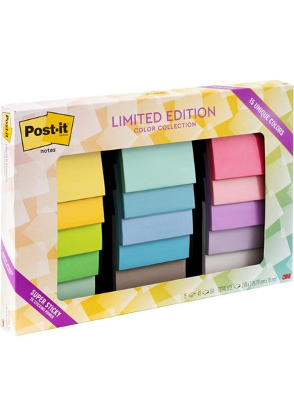 S N Rl Retim S Per Yap Kan Renk, 7,62 cm x 7,62 Cm, 15 Ped/paket, 45 Sayfa/ped (654-15SSALL)