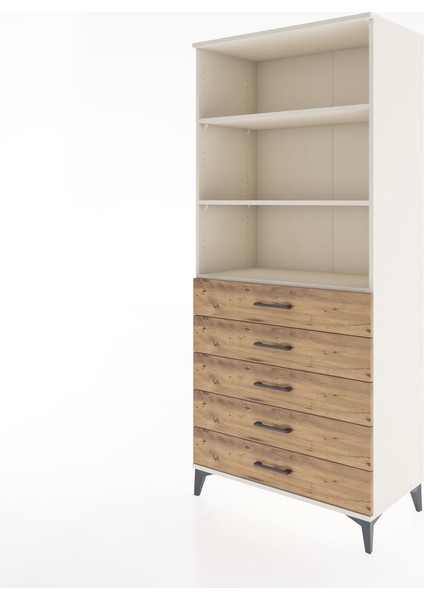 Hyperion Dolap 3 Raflı 5 Çekmeceli 88X44X195 Aytaşı-Çam modelleri