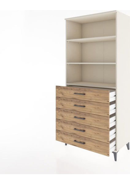 Hyperion Dolap 3 Raflı 5 Çekmeceli 88X44X195 Aytaşı-Çam fırsatları