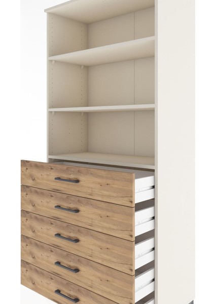 Hyperion Dolap 3 Raflı 5 Çekmeceli 88X44X195 Aytaşı-Çam indirimleri