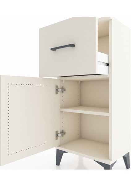 Arges Komodin Tek Raflı Tek Çekmeceli Tek Kapaklı 44X30X96 Aytaşı-Aytaşı indirimleri