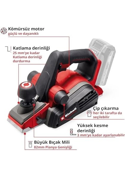 Professional Akülü El Planyası Tp-Pl 18/3 Li Bl - Solo Power X- (18 V, Kömürsüz, 82 mm Planya Genişliği, 3 mm Kesme Derinliği, Bıçak, Pabucu, Aküsüz) modelleri