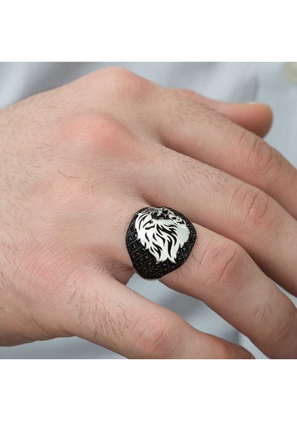 Gümüş Aslan Kafası Figürlü Erkek Yüzük fırsatları