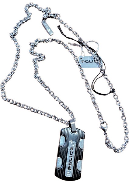 Unisex Çelik Police Marka 70 Cm. Çelik Kolye Metal Madalyon fiyatları