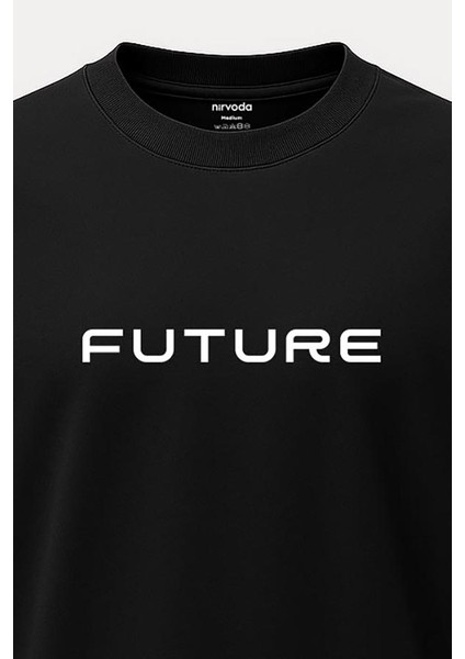 Oversize Future Baskılı Tişört - Büyük Baskı - Geniş Kesim fırsatları