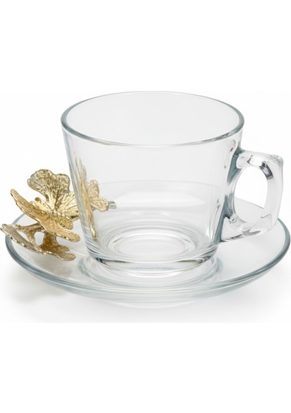 Gümüş Detaylı Vela 12 Parça Fincan Takımı – Kelebekli Tasarım fiyatları