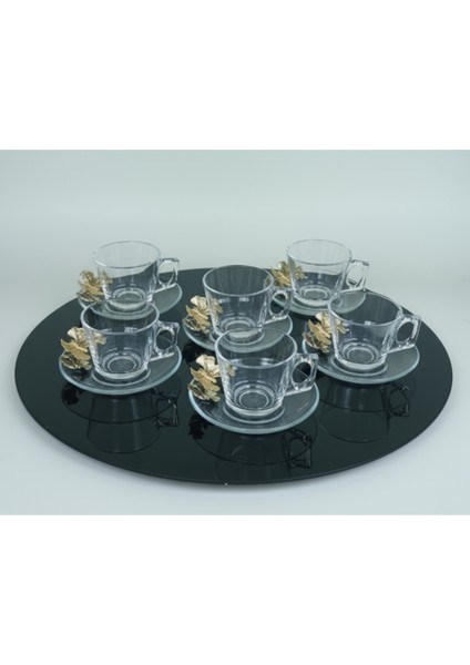 Gümüş Detaylı Vela 12 Parça Fincan Takımı – Kelebekli Tasarım modelleri