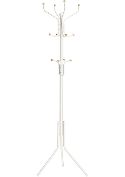Askı, Sağlam Metal Askısı, Boyu Yaklaşık 182 Cm, Beyaz, RCR19W