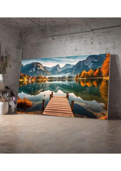 Kanvas Tablo Dağlara Açılan Iskele Dekoratif Kanvas Tablo 70 x 100