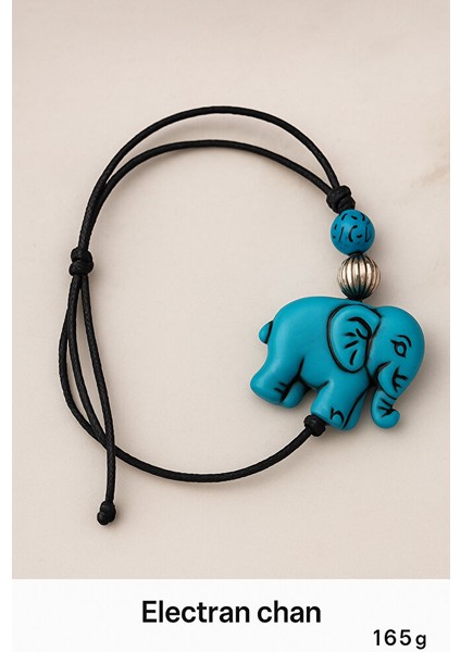 Turkuaz Fil Figürlü Şans Bilekliği fiyatları