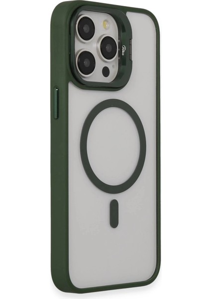 Bfs iPhone 15 Pro Kılıf Roblox Lens Magsafe Standlı Kapak - Koyu Yeşil fiyatları