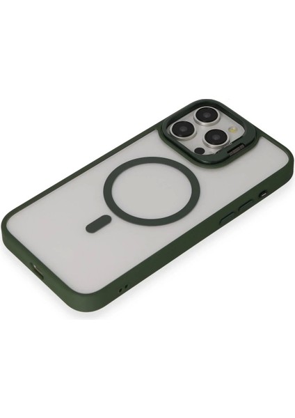 Bfs iPhone 15 Pro Kılıf Roblox Lens Magsafe Standlı Kapak - Koyu Yeşil fırsatları