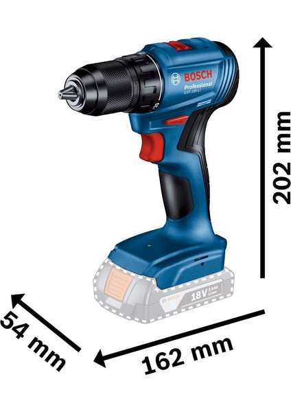 Gsr 185-LI Akülü Delme Vidalama Makinesi (18 Volt, Solo, Yumuşak/sert Tork: 21/50 Nm; Plastik Çanta) fiyatları