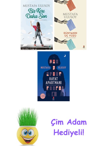 Mustafa Ulusoy 3 Kitap Seti + Çim Adam Hediye