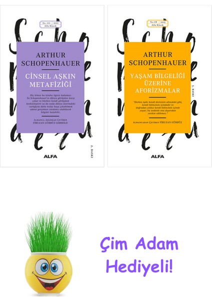 Arthur Schopenhauer 2 Kitap Seti + Çim Adam Hediye
