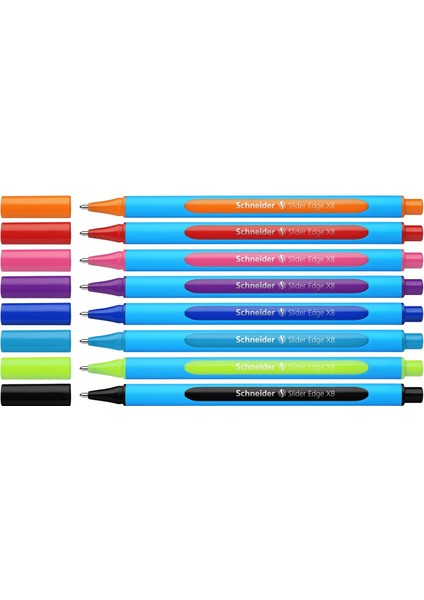 Slider Edge Xb Tükenmez, 1,4 Mm, 8&apos;li Set, Canlı Renkler