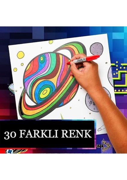 Fine Permanent Markör 30LU Kutu-Labirent modelleri