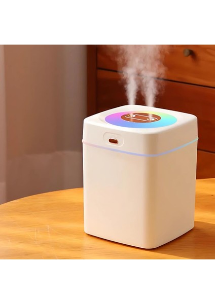 3 Litre Ultrasonik Çift Püskürtmeli Hava Nemlendirici, Buhar Makinası, Koku Eklenebilir