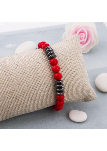 Mercan-Hematit Doğaltaş Bileklik