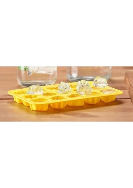 Yıldız ve Çiçek Şekilli Sarı Buz Kalıbı, 14,5 x 21 cm fiyatları