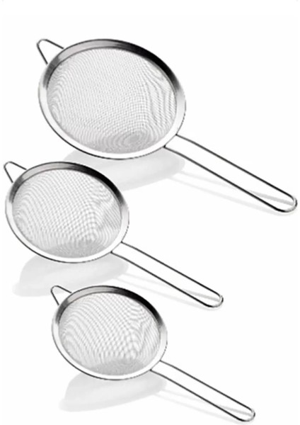 Büyük 3'lü Metal Süzgeç ROYALEKS-CLKN-1359