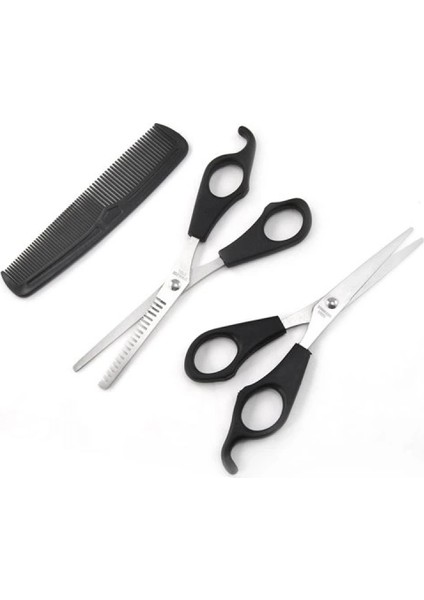 Kuaför Seti Saç Kesme ve Inceltme Makası Tarak Hediye 3lü Set