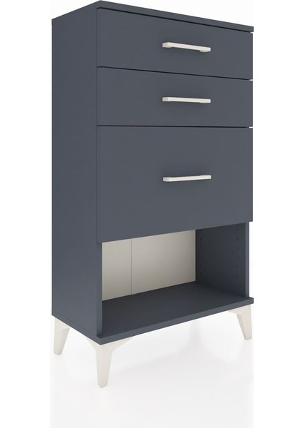 Arges Komodin 3 Çekmeceli 60X30X106 Antrasit-Antrasit modelleri