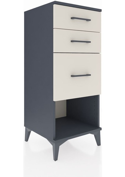 Hyperion Komodin 3 Çekmeceli 44X44X106 Antrasit-Aytaşı fiyatları