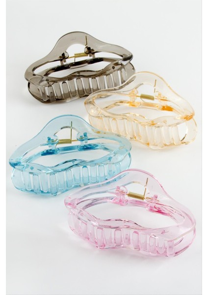 Bulut Şeffaf Renkli Mandal Toka 13 cm