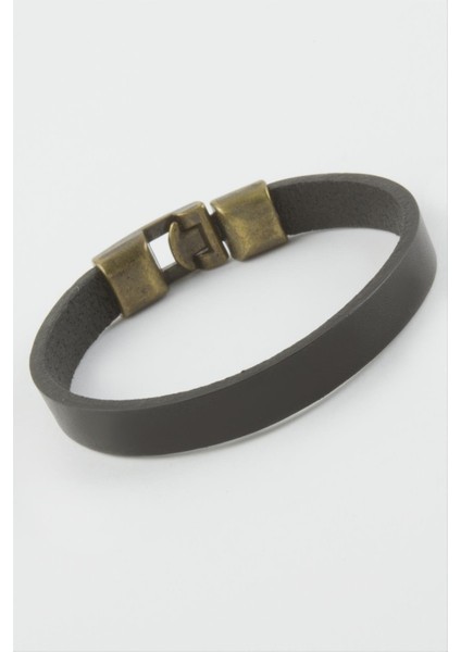 Siyah Suni Deri Bileklik