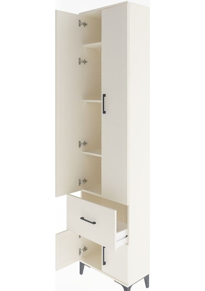 Arges Dolap 4 Raflı Tek Çekmeceli 4 Kapaklı 60X30X243 Aytaşı-Aytaşı fırsatları