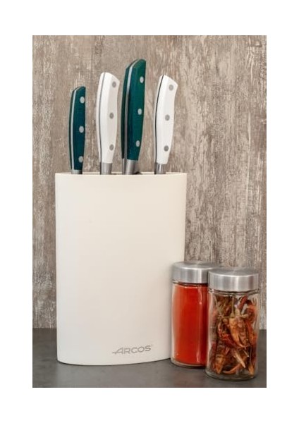 Oval Bıçak 20 Cm&apos;e Kadar. Termoplastik Kauçuktan Üretilmiş Modern Tasarım Bıçak Bloğu. 220X160X65 Mm. Beyaz Renk fiyatları