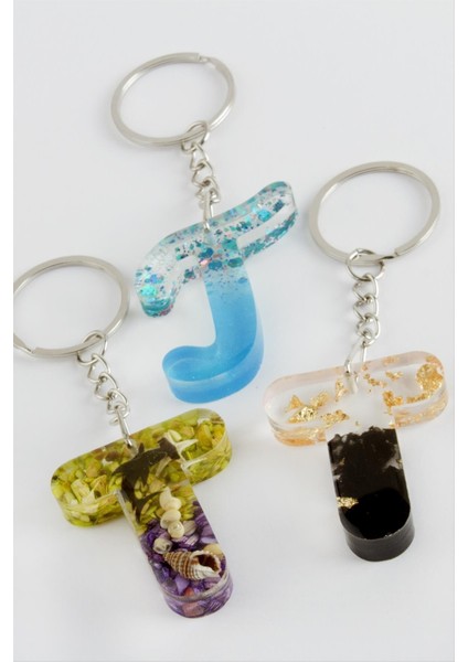 T Harfli Epoksi Anahtarlık