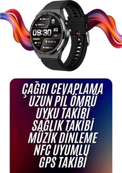 Amoled Ekran Akıllı Saat Üç Kordonlu Ios Android Uyumlu