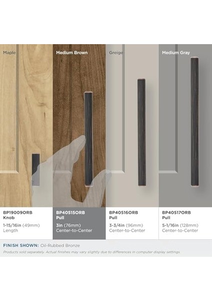 Kapı Kolları 76 mm Ortadan Ortaya Yağlı Pürüzlü,, 10 Adet – 10BX40515ORB fiyatları