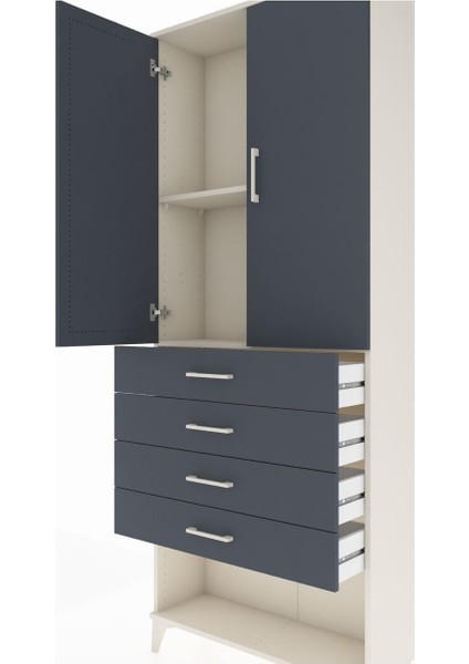 Arges Dolap 88X30X221 Aytaşı-Antrasit indirimleri