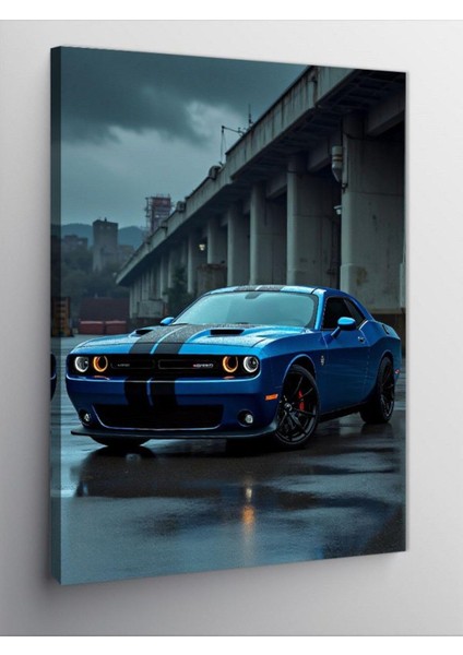 Kanvas Tablo Mavi Spor Araba 70 x 100 CNVSDKEY-129617-70-100