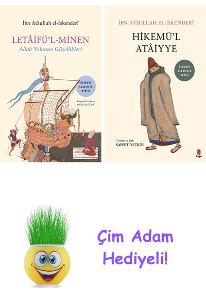 Ibn Ataullah Eliskenderi 2 Kitap Seti + Çim Adam Hediye