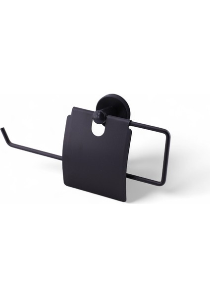 Siyah Kapaklı Kağıt Havluluk Banyo Tuvalet Mutfak Için Duvar Tipi Vidalı Montaj Modern Aksesuar