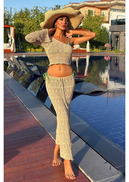 Katy Ajurlu Tek Kol Takım -Bej fırsatları