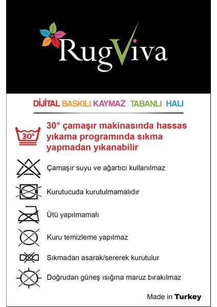 Kaydırmaz Tabanlı Makinede Yıkanabilir Mutfak Halısı Limon Çiçeği Desenli indirimleri