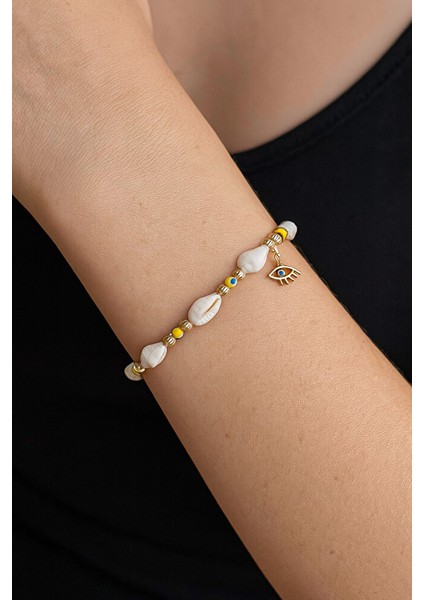 Doğal Deniz Kabuğu & Nazar Boncuklu Bileklik/halhal modelleri