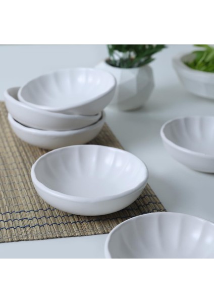 Mat Beyaz Çerezlik/sosluk 12 cm 6 Adet 022