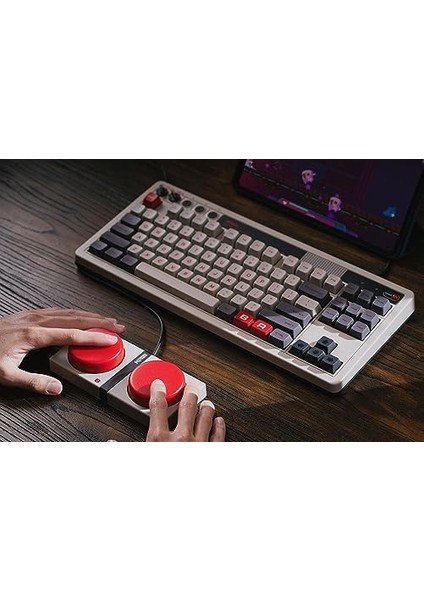 Retro Mekanik Klavye, /2.4g/usb-C Değiştirilebilir Oyun Klavyesi, 87 Tuşlu, Windows ve Için Çift Süper Programlanabilir Düğmeler - N Edition - Qwerty K modelleri